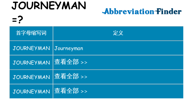 journeyman 代表什么