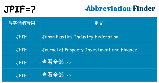 jpif 代表什么