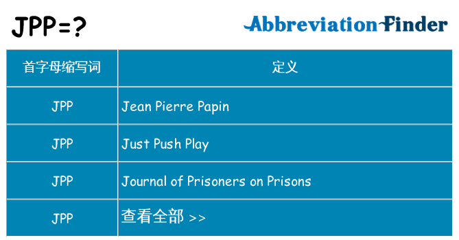 jpp 代表什么