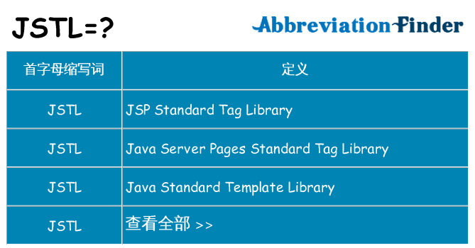 jstl 代表什么