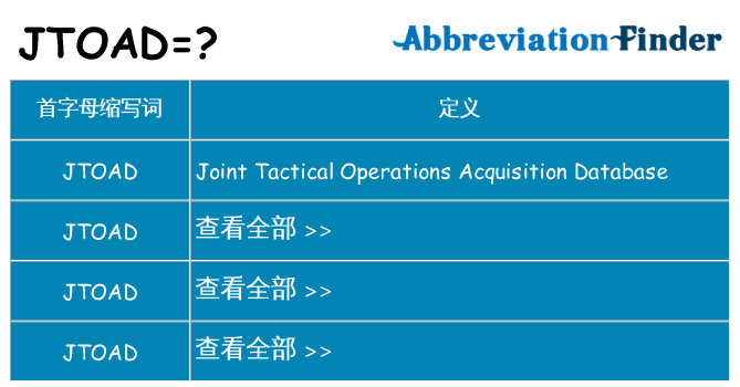 jtoad 代表什么