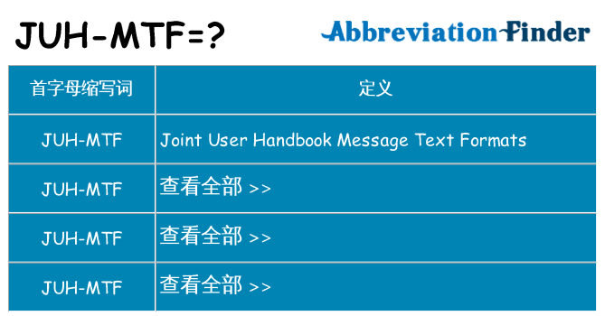 juh-mtf 代表什么