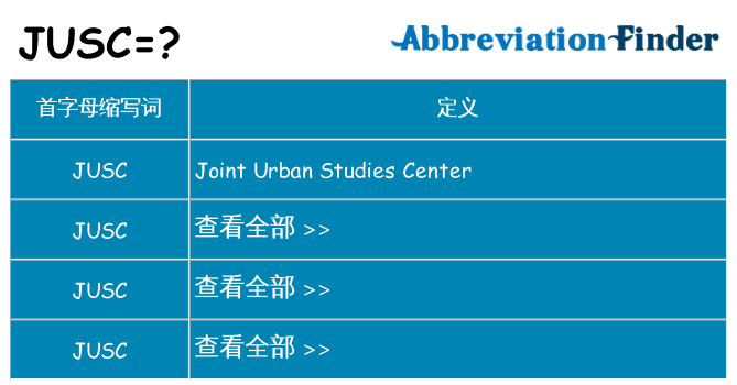 jusc 代表什么
