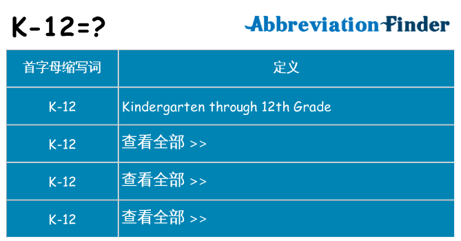 k-12 代表什么