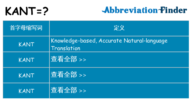kant 代表什么