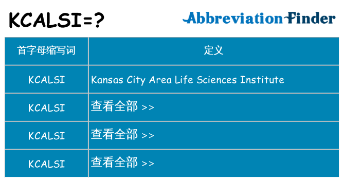 kcalsi 代表什么