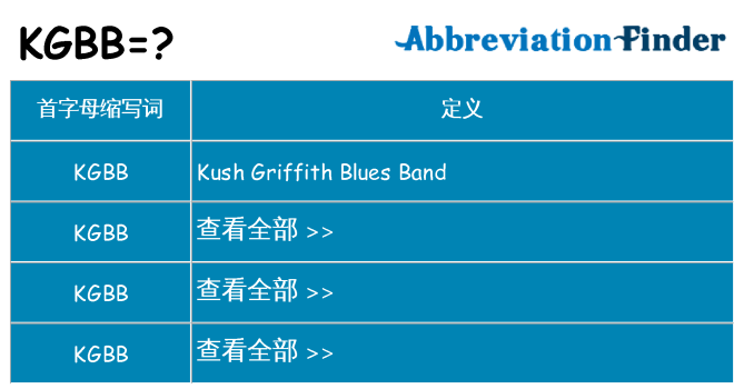 kgbb 代表什么