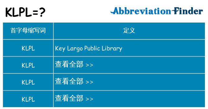klpl 代表什么
