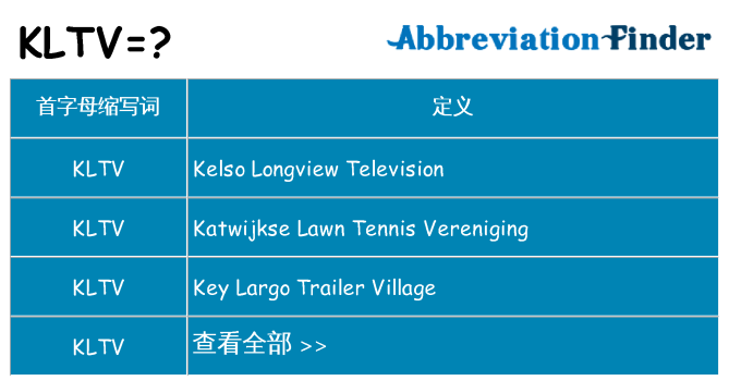 kltv 代表什么