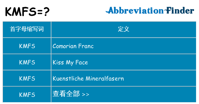 kmfs 代表什么