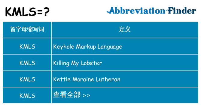 kmls 代表什么
