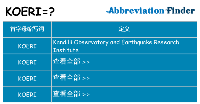 koeri 代表什么