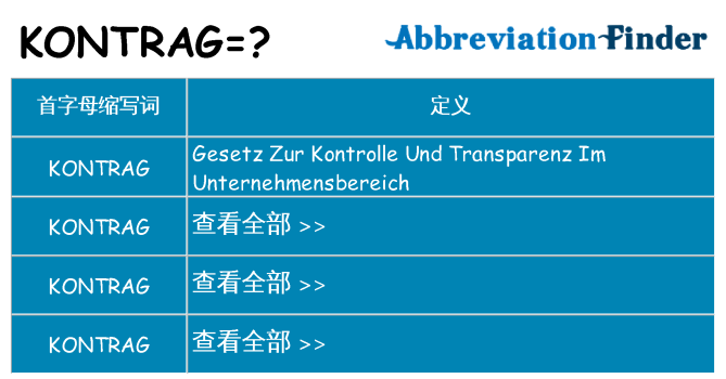 kontrag 代表什么
