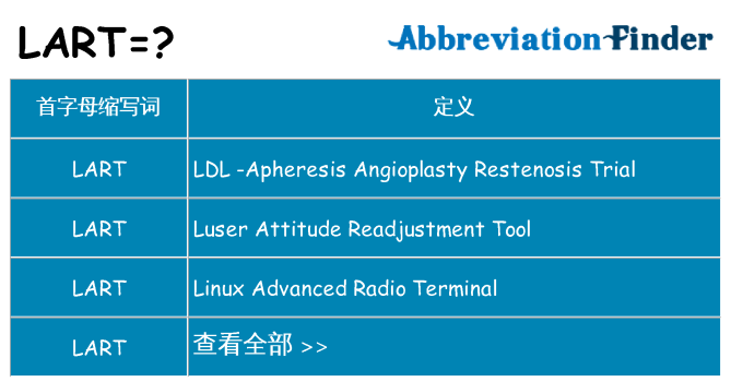 lart 代表什么