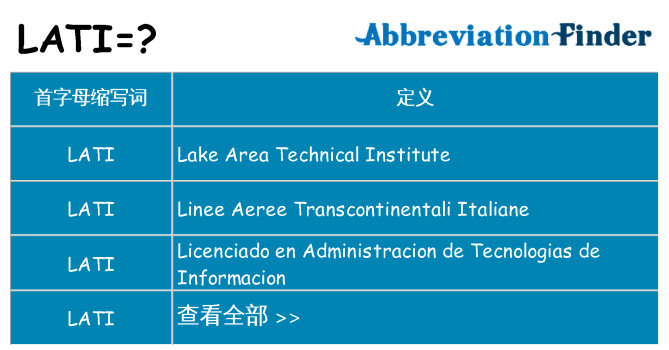 lati 代表什么