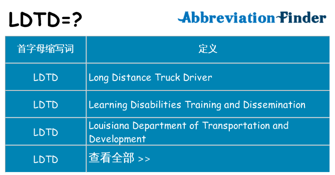 ldtd 代表什么