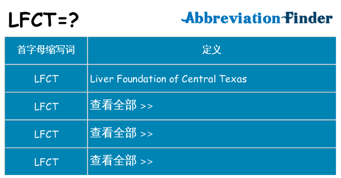 lfct 代表什么