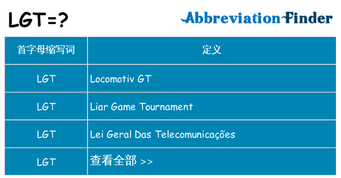 lgt 代表什么