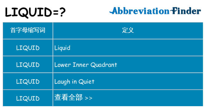 liquid 代表什么