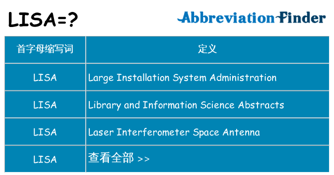 lisa 代表什么