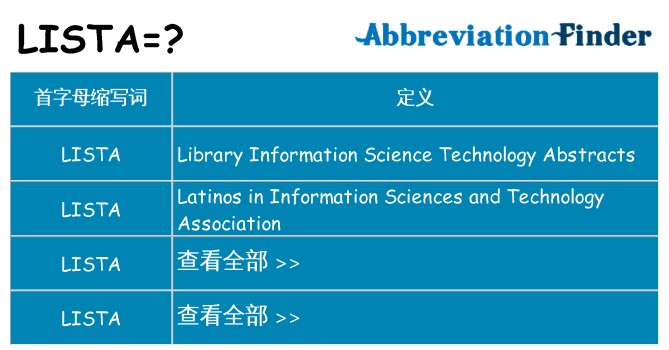 lista 代表什么