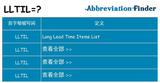 lltil 代表什么