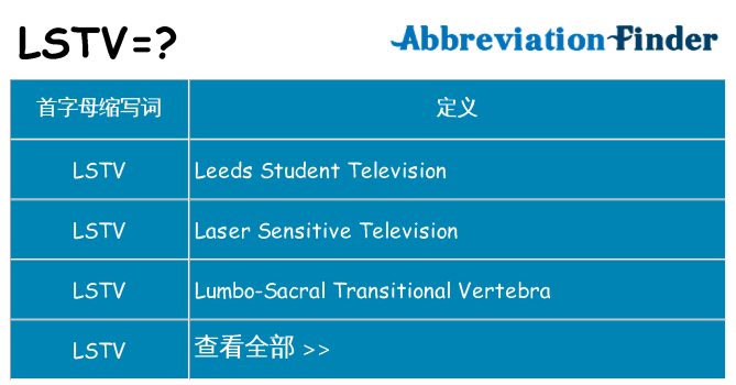 lstv 代表什么
