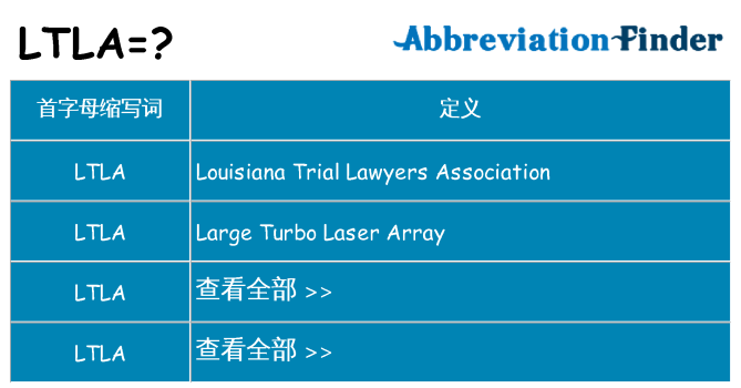 ltla 代表什么