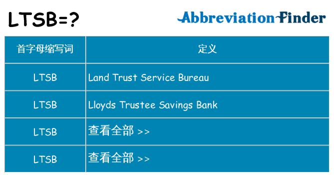 ltsb 代表什么