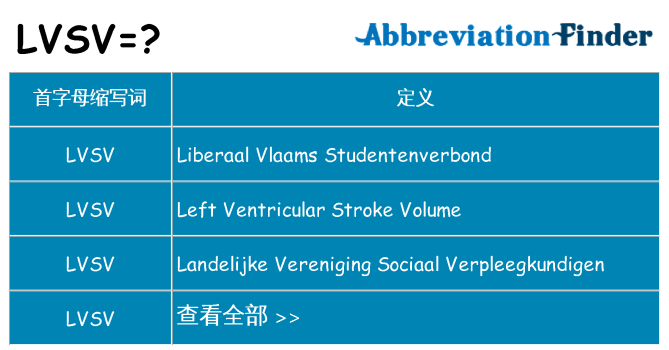lvsv 代表什么