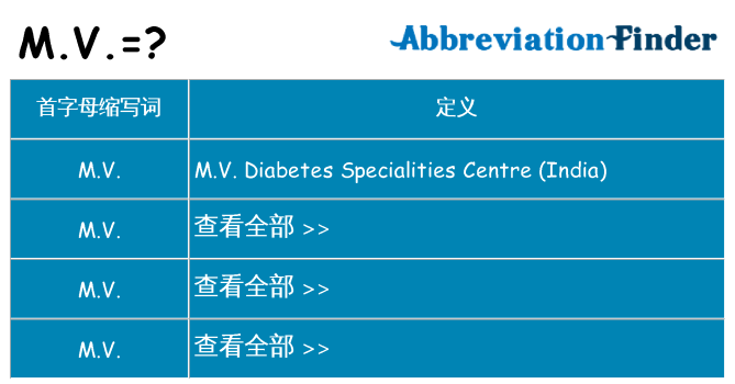 m-v 代表什么