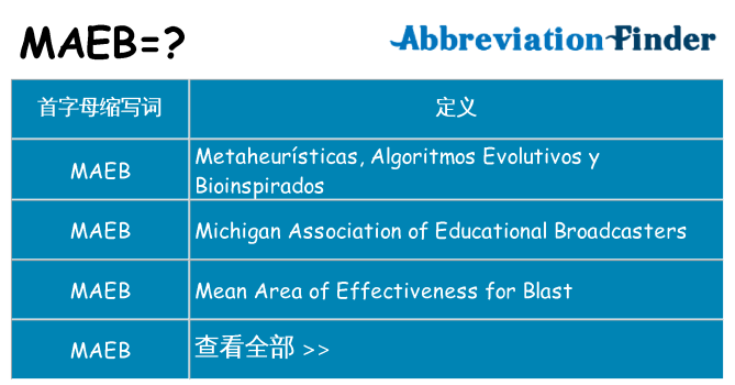maeb 代表什么