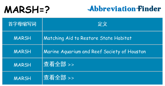 marsh 代表什么