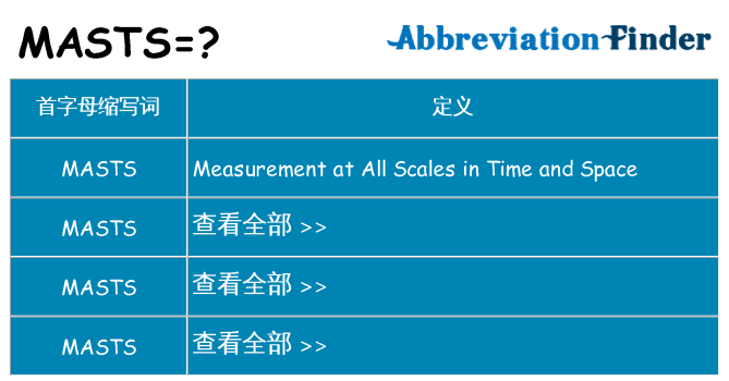 masts 代表什么