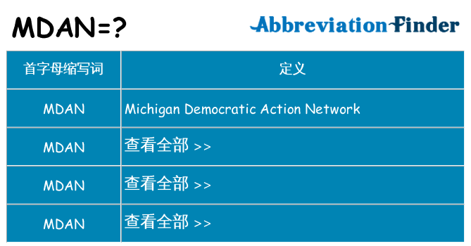 mdan 代表什么