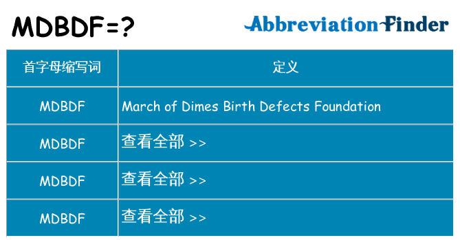 mdbdf 代表什么