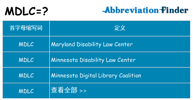 mdlc 代表什么