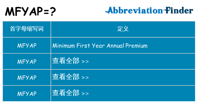 mfyap 代表什么