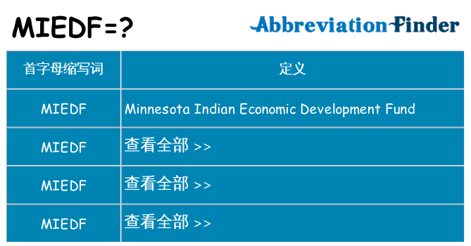 miedf 代表什么