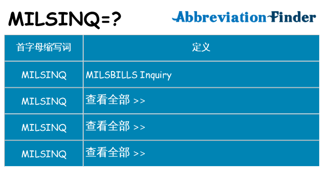 milsinq 代表什么