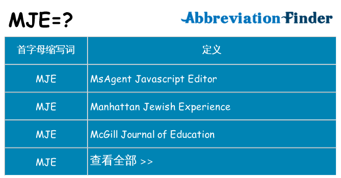 mje 代表什么