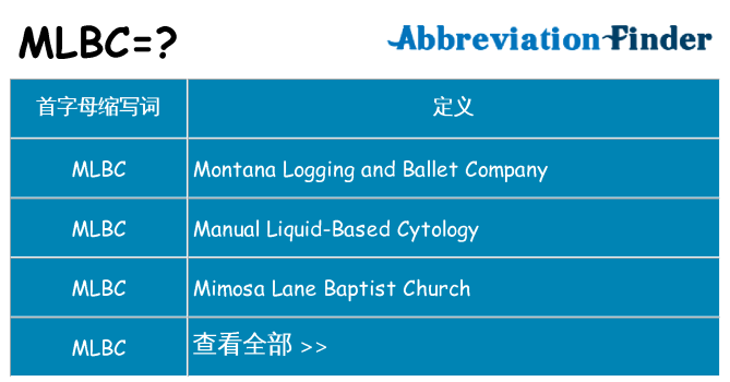 mlbc 代表什么