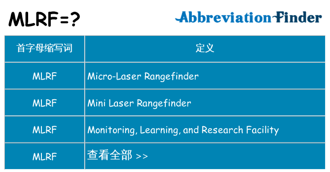 mlrf 代表什么