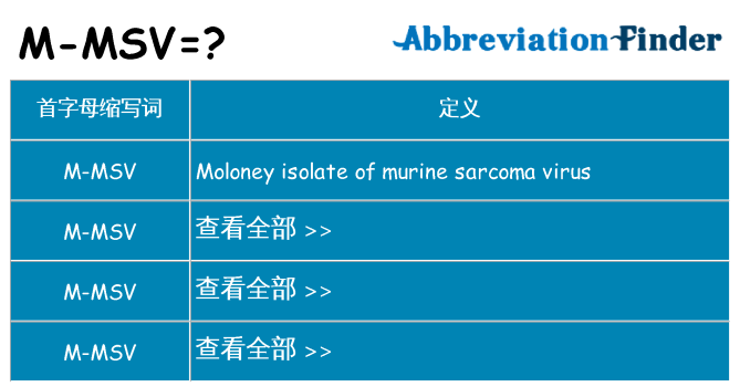 m-msv 代表什么