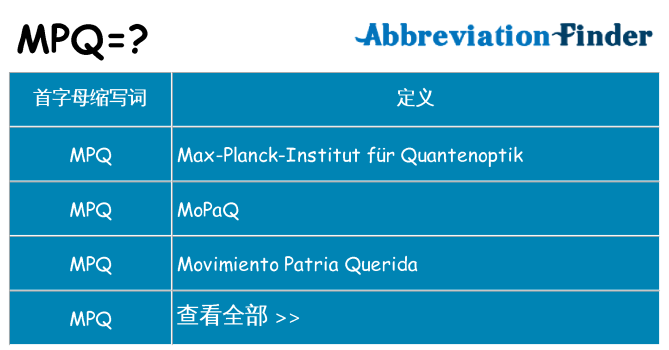 mpq 代表什么