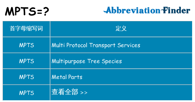 mpts 代表什么
