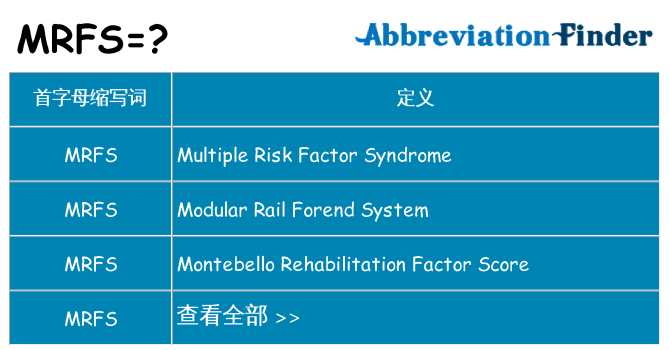 mrfs 代表什么