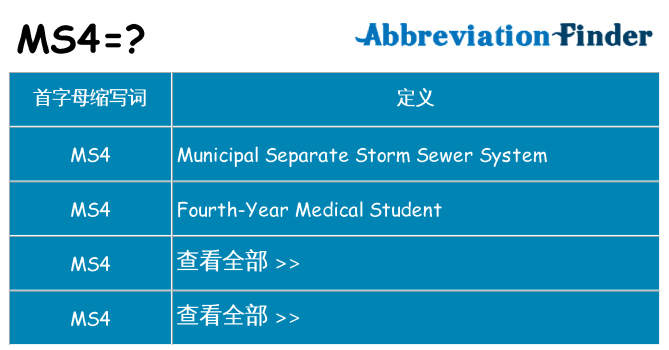 ms4 代表什么