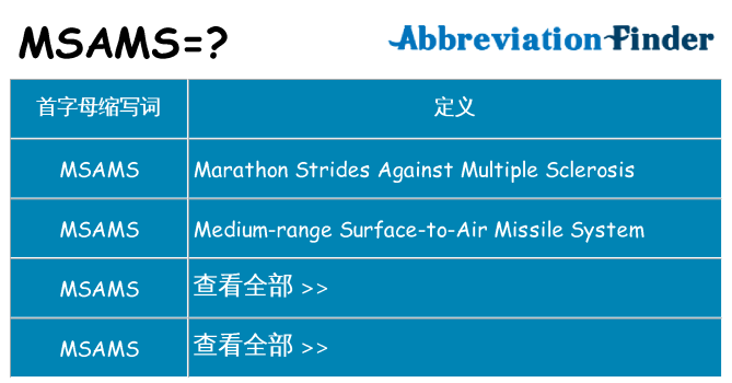 msams 代表什么
