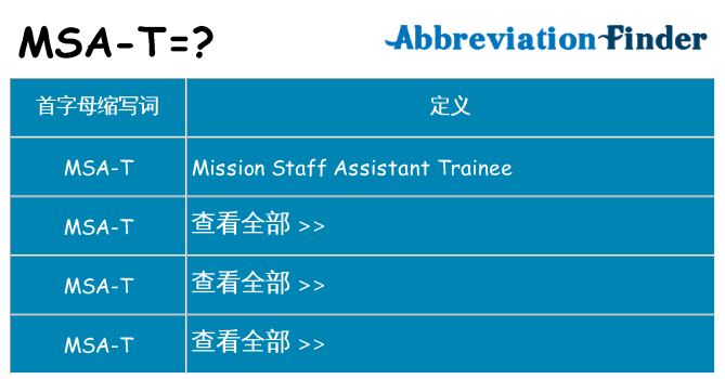 msa-t 代表什么